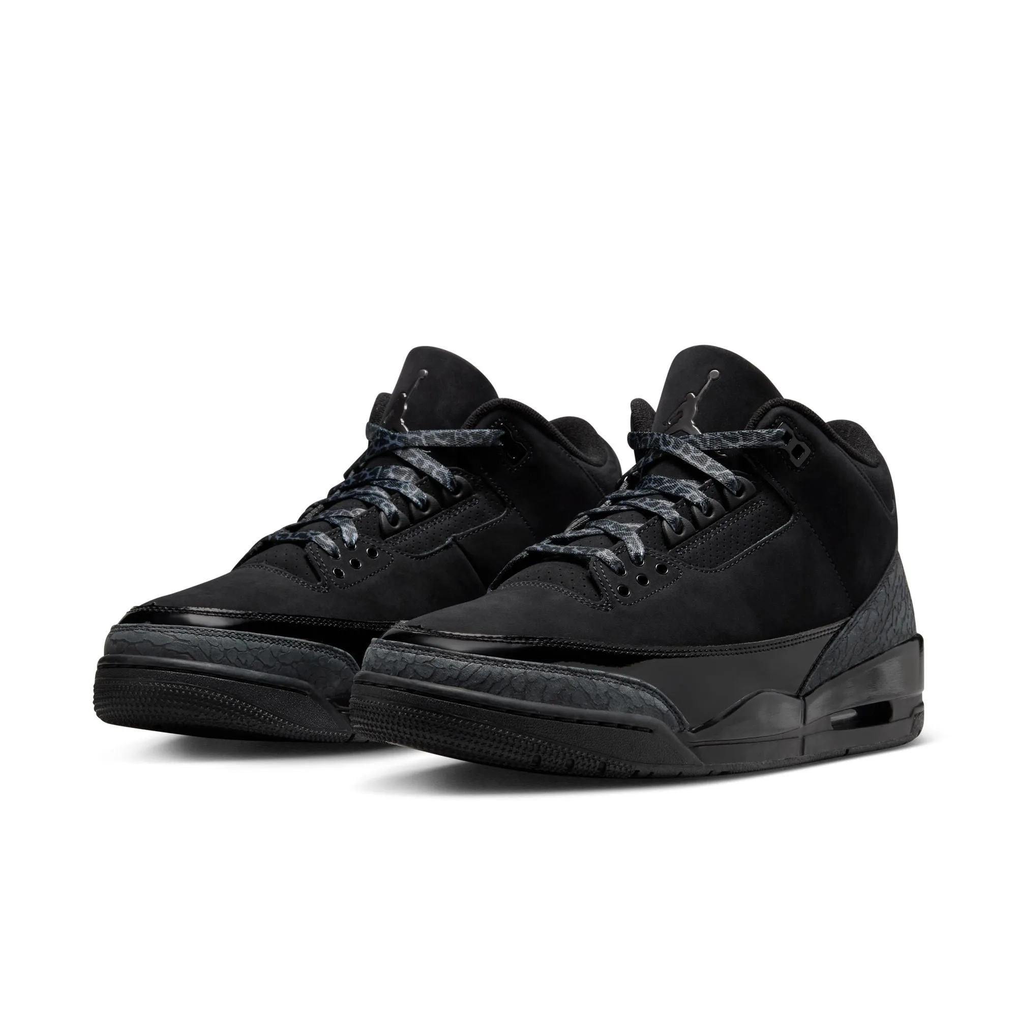 Air Jordan 3 Retro Big Kids' Shoes Black/Dark Charcoal-White