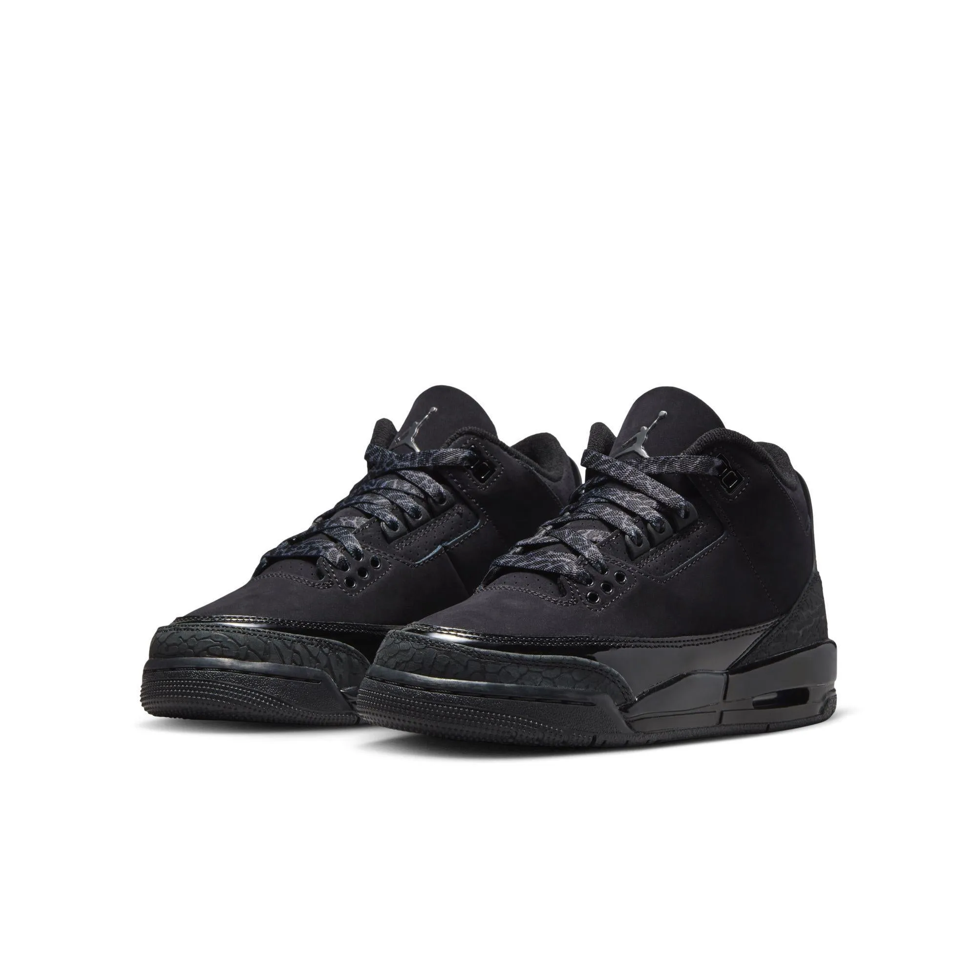 Air Jordan 3 Retro Big Kids' Shoes Black/Dark Charcoal-White