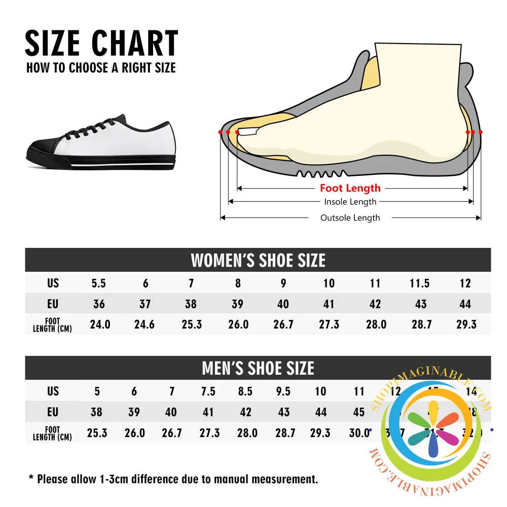 Cherished Blooms Ladies Low Top Canvas Shoes