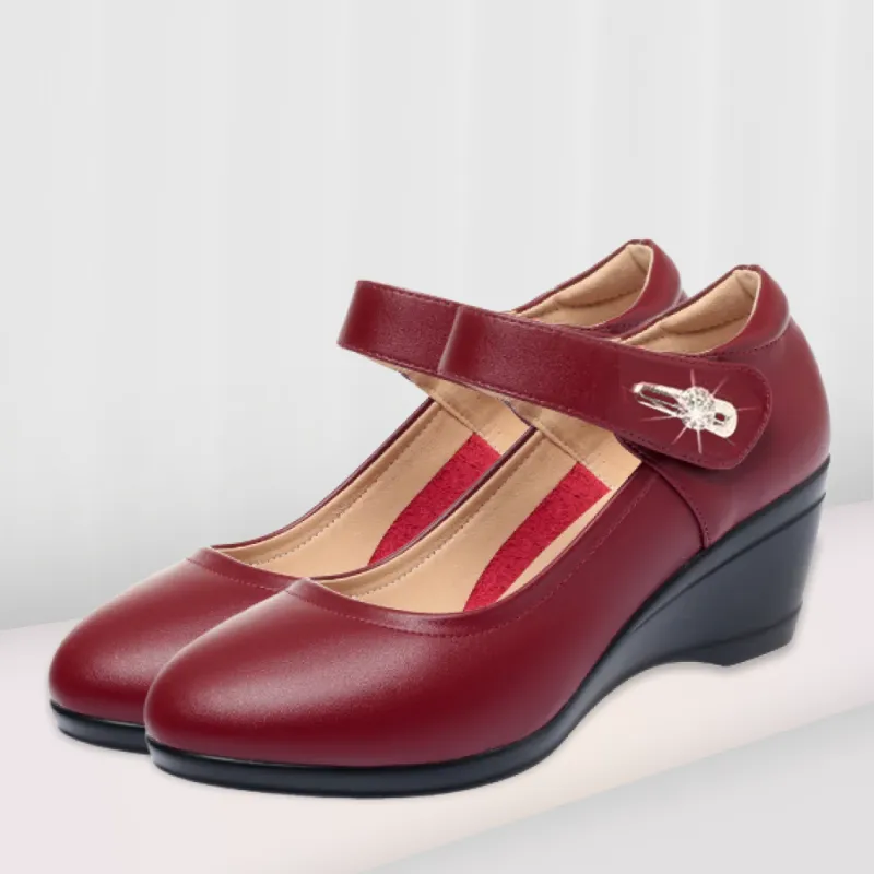 Classic low wedge heel casual shoes