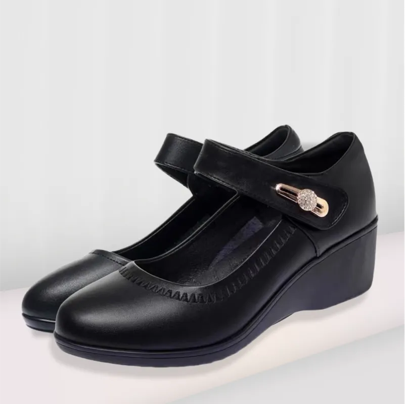 Classic low wedge heel casual shoes