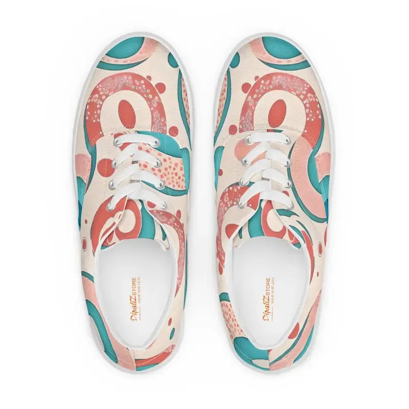 Colorful Women's Lace Up Canvas Shoes