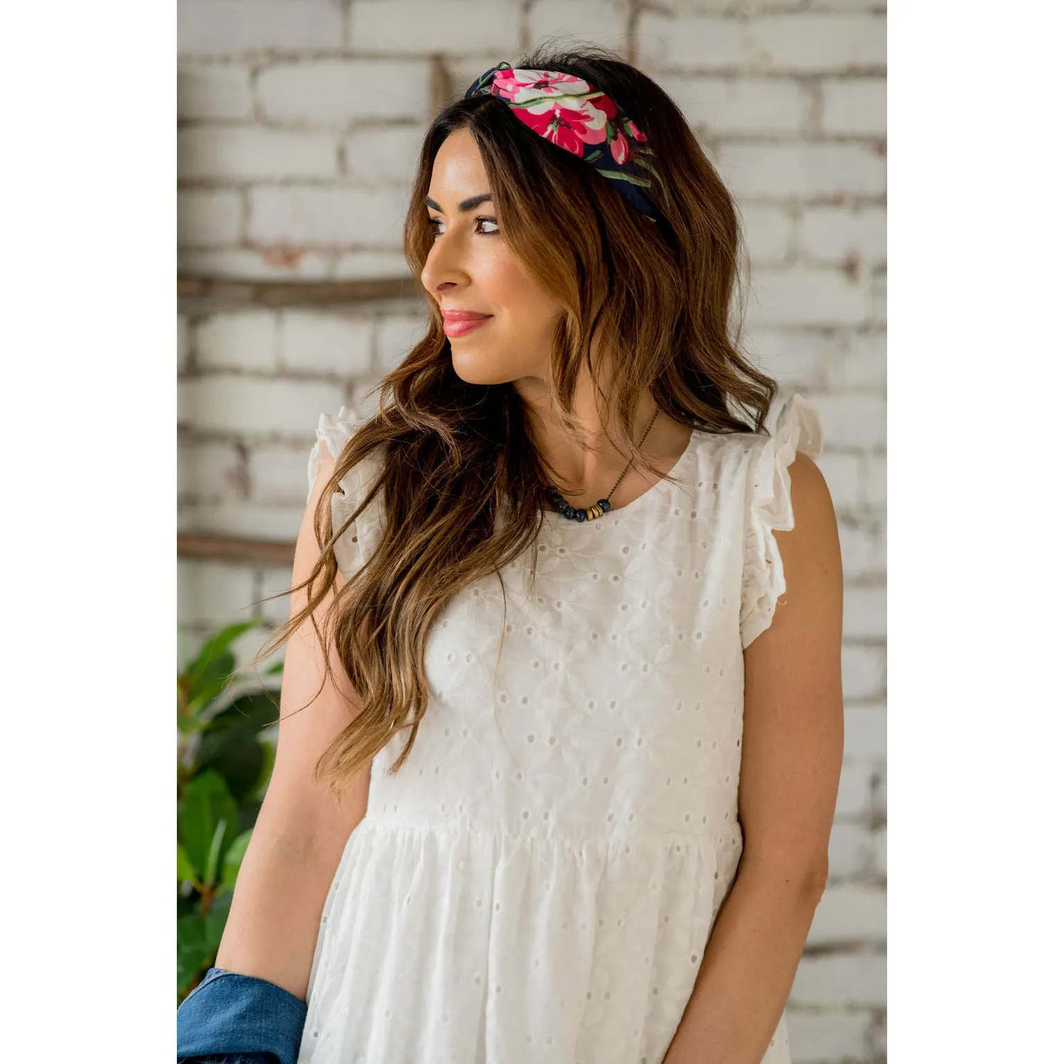 Eyelet Double Flutter Dress