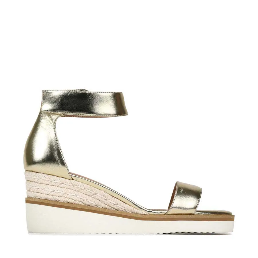 LAZY LEATHER ESPADRILLES SANDALS