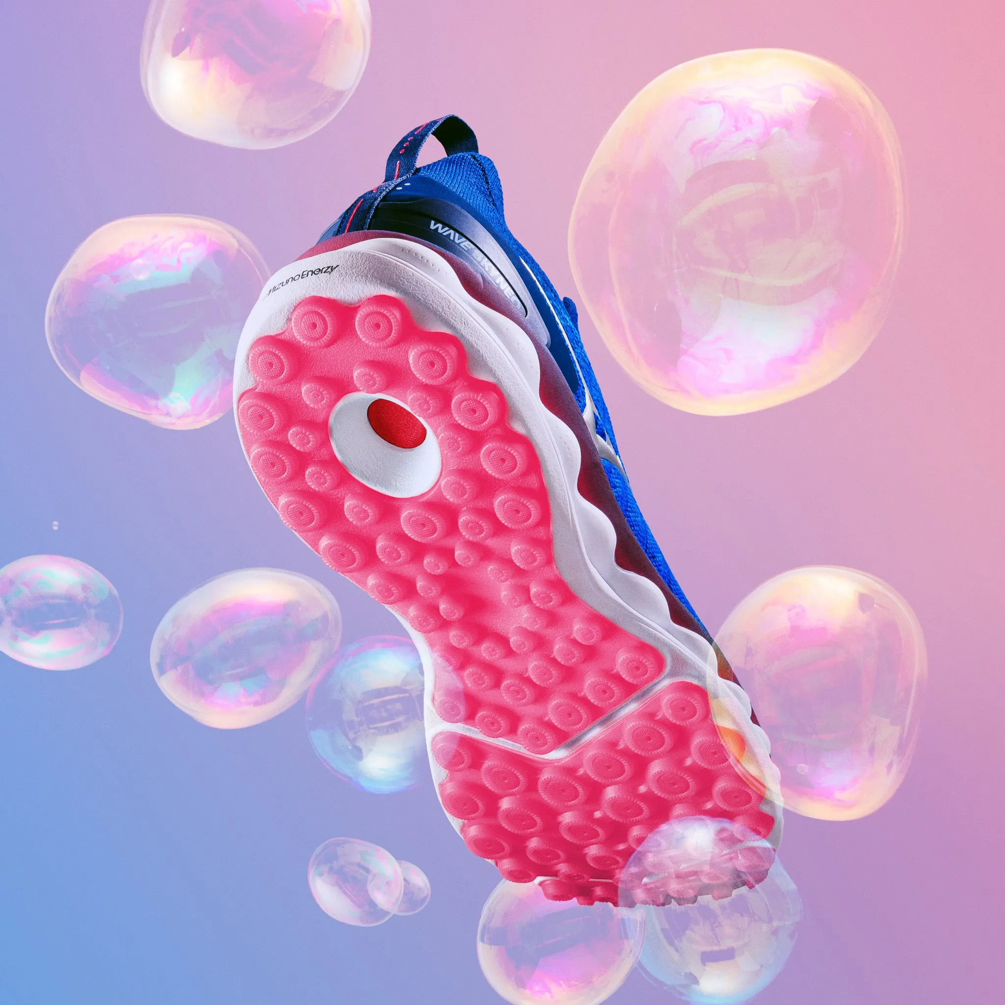 Mizuno Wave Sky Neo Women's Reflex Blue Silver Diva Pink