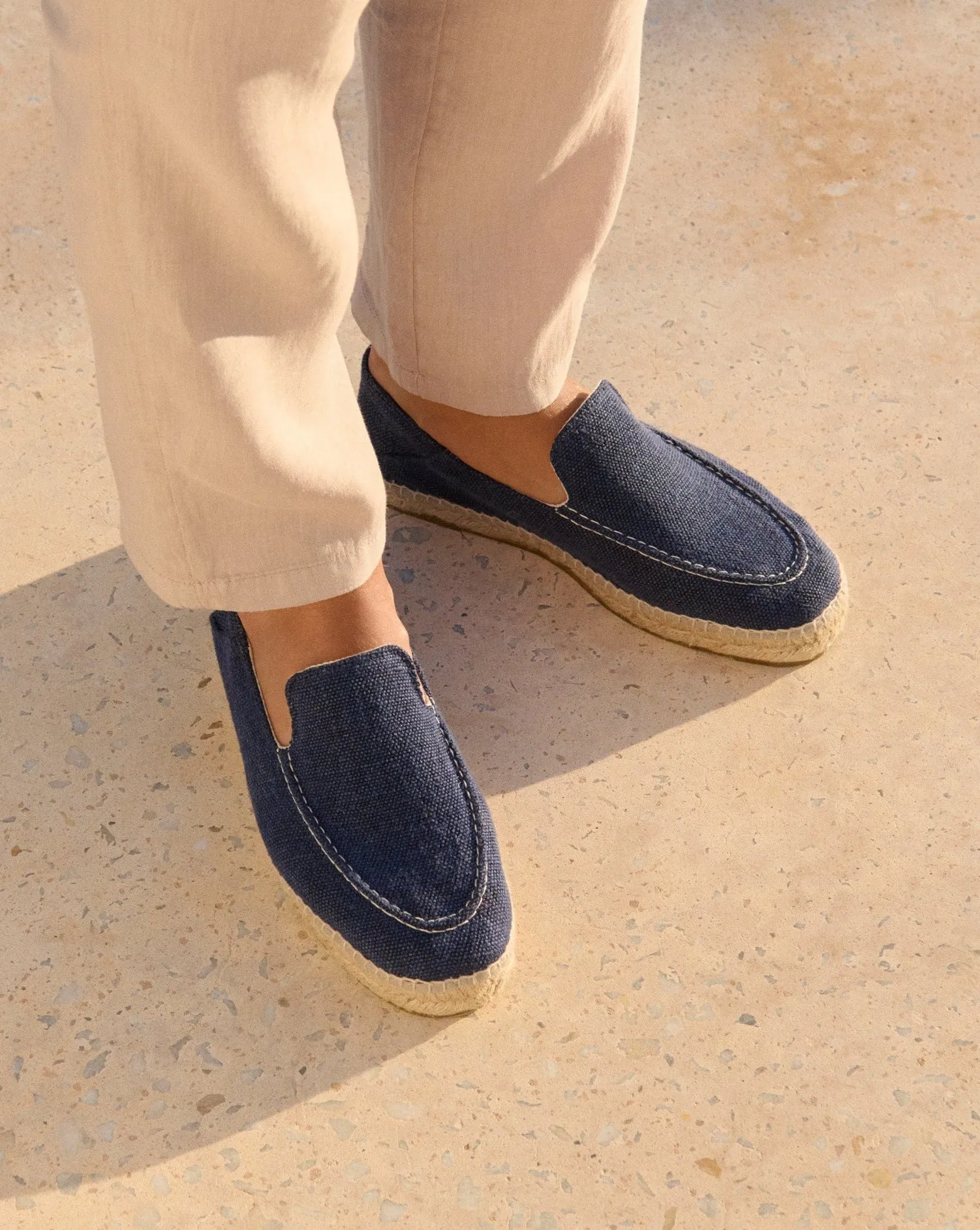 Organic Hemp Traveler Loafers|Espadrilles - O75LT - La Havana Navy