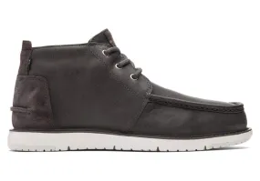 TOMS Mens Navi Moc Chukka Leather Waterproof Boot - Smoke Grey